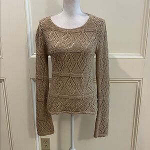 Elegant Beige Knit Sweater for Women